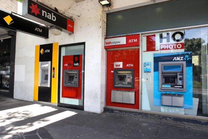 An image of the Big Four Australian banks ATMs side by side