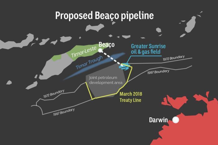 A map showing the proposed Beaço pipeline 