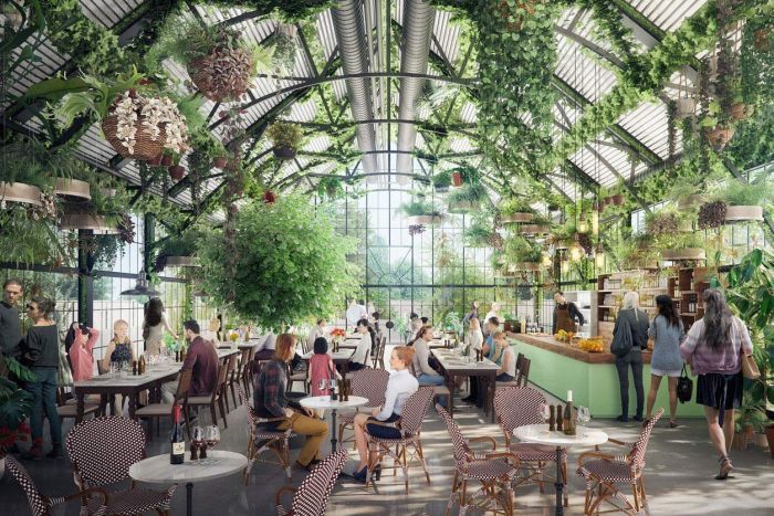 Artist impression of inside of planned 'sustainable shopping centre' in suburban Melbourne.